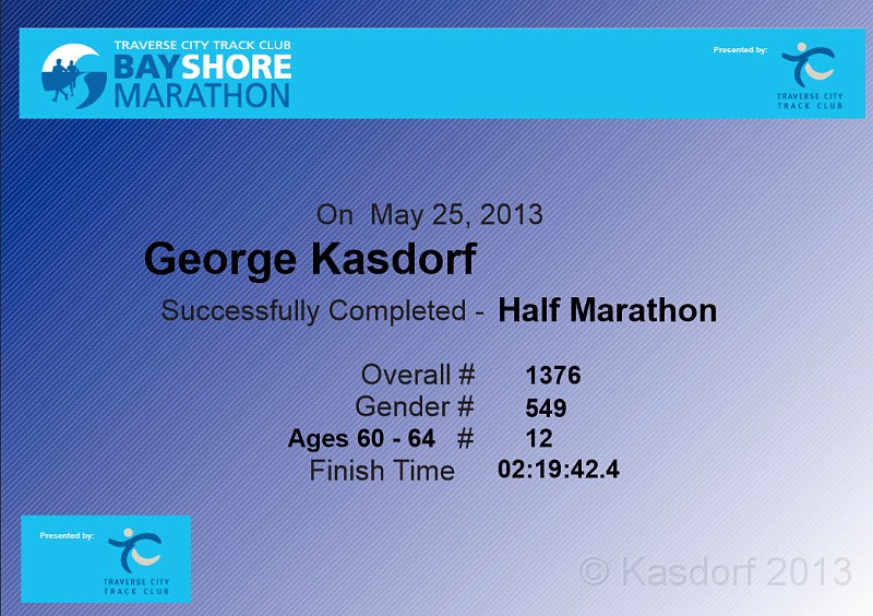 2013 Bayshore Results 328.jpg - The 2013 Bayshore Half Marathon. Traverse City Michigan. May 25, 2013